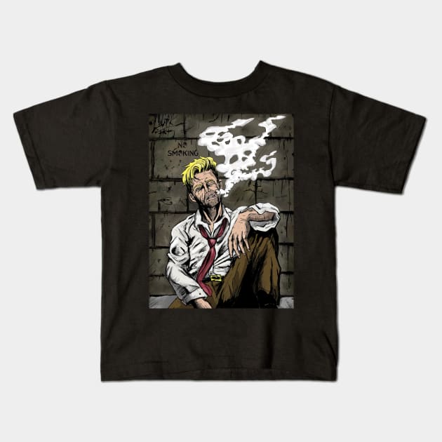 HellBlazer Kids T-Shirt by Art Of Lunatik